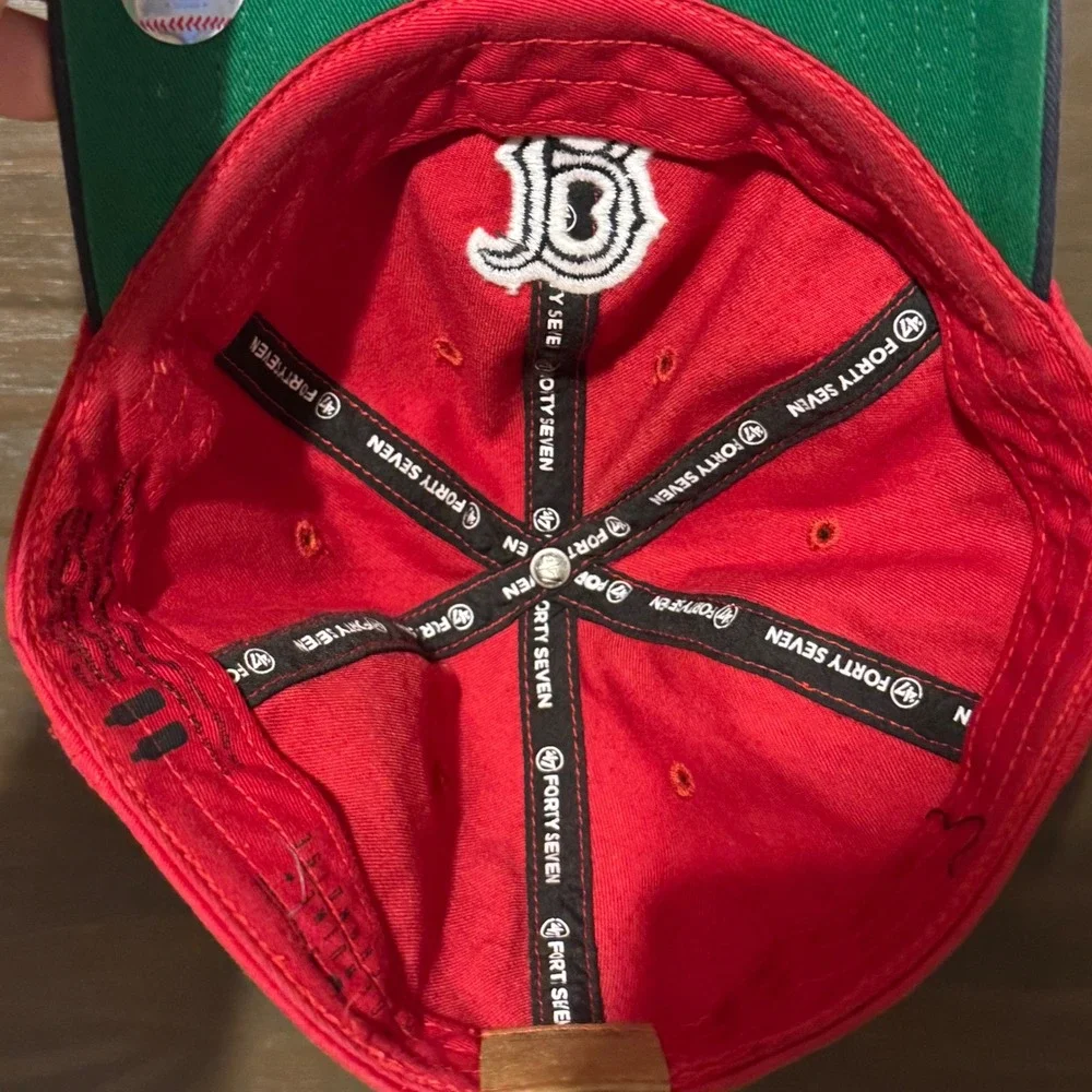 '47 Brand Boston Red Sox Franchise Fitted Hat Recycled Red Navy Unisex Medium EX